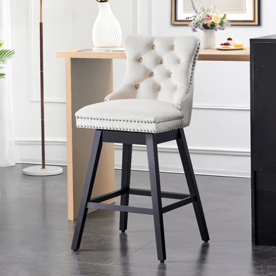 Solid wood Swivel Stool