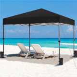 Multi-sized Pop-up Canopy with One-Push-To-Lock Setup Mechanism