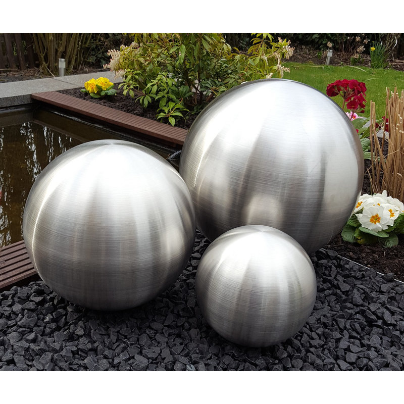 Darville Stainless Steel Gazing Ball, 35cm H x 35cm W x 35cm D