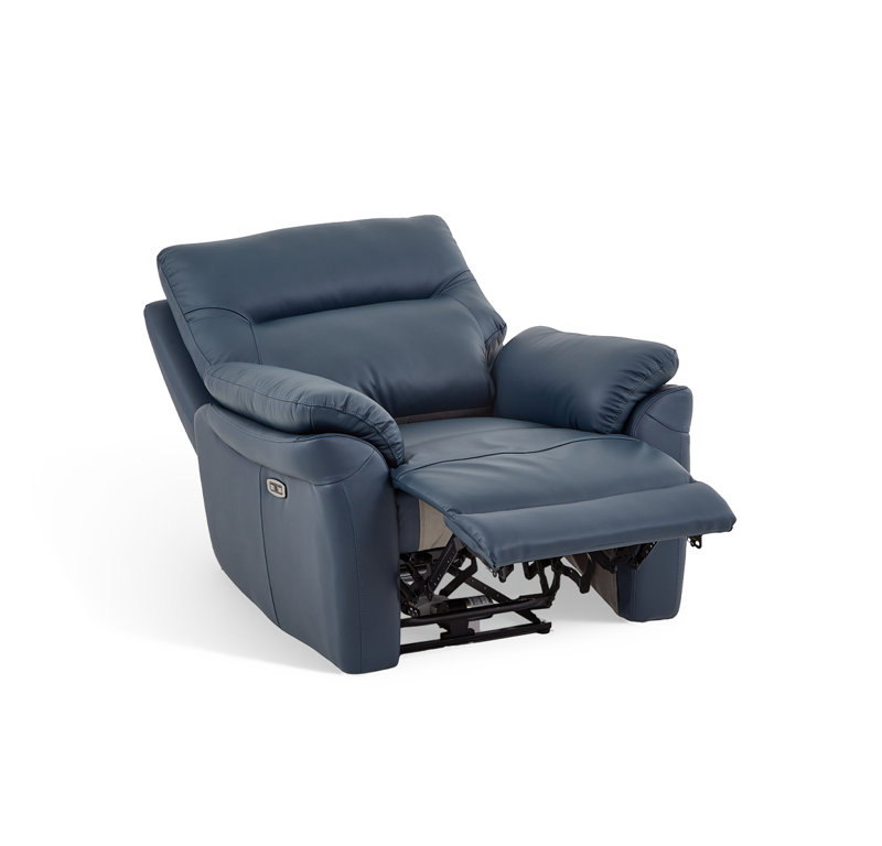Tationa 99cm Wide Leather Match Standard Recliner, Leather Match - Blue
