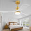 Ventilateur de plafond intérieur chaud 42 pouces avec lumière DEL à intensité variable, 3 pales en bois massif, télécommande, moteur à courant continu-319930490-319930368-319930489