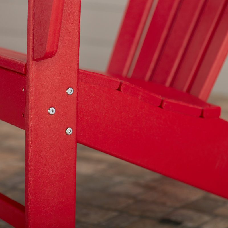 POLYWOOD Palm Coast Adirondack, Sunset Red