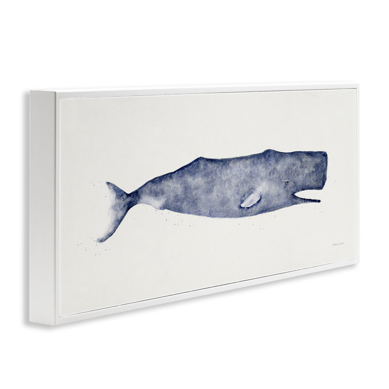 Illustration classique d'aquarelle sur baleine par Stephanie Workman Marrott, H 13 po x l 30 po
