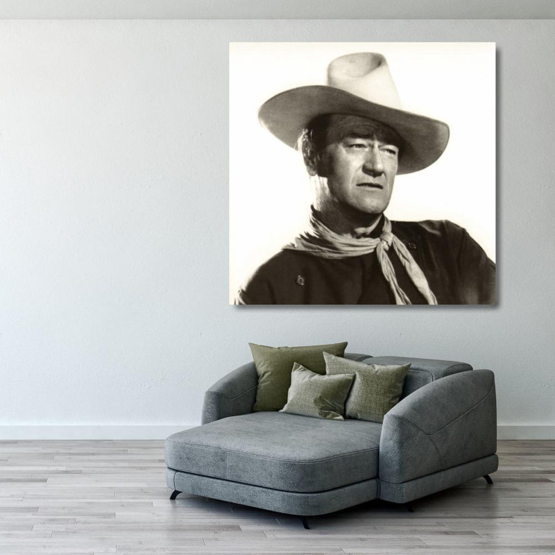 John Wayne, 28" H x 28" W