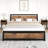 Bed Frame With Headboard And Footboard, 14 Inch Bed Platform No Box Spring Needed-14511533-14511534