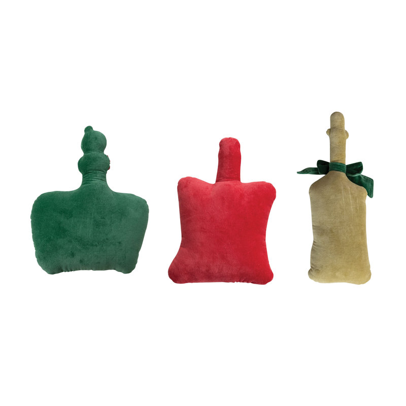 Artisan Embroidered Cotton Bottle Pillow