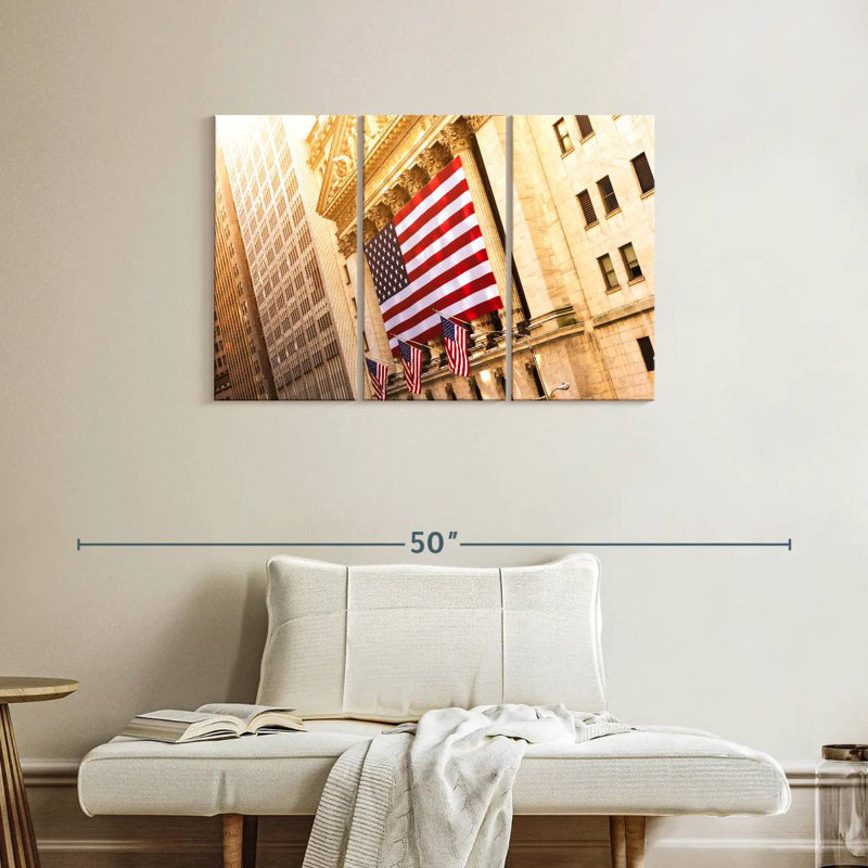 NY Building American Flag