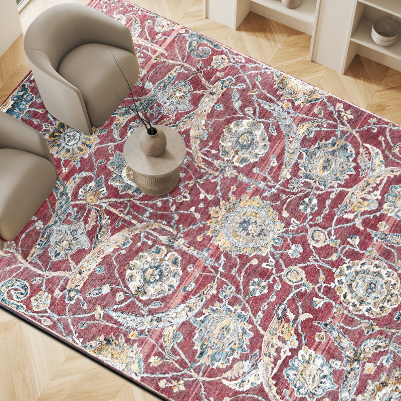 Handmade Wool Area Rug, Wine, Rectangle 10' x 14'
