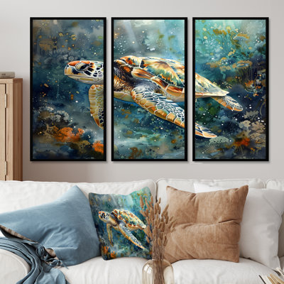 «Sea Turtle Journey II - Ensemble de créatures marines»