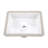 White Vitreous China Rectangular Undermount Bathroom Sink with Overflow