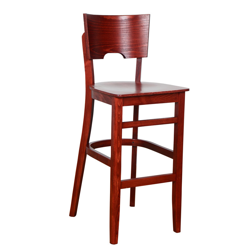 Featherston Solid Wood Counter Stool, Mahogany