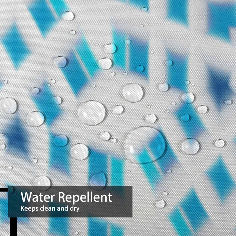 Rideau de douche imperméable à l'eau avec 12 crochets, L 72 po x l 78 po