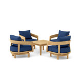 Outdoor 5 - Piece Teak Conversation Set