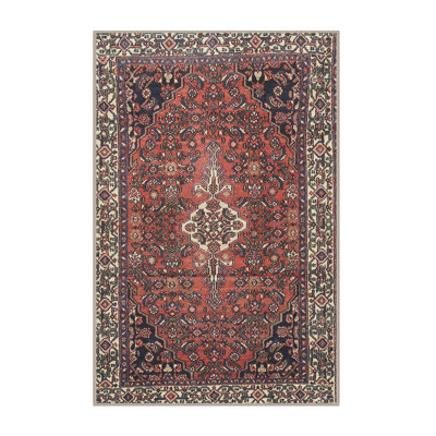 Tapis traditionnel rouge / noir