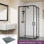 Avanya Sliding Door Slate Effect Square Shower Enclosure with Tray  1900 x 1000 mm-1942769313-1942769314