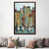 Toile avec cadre en bois brun classique