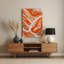Abstrait fluide, art mural en métal brun 53-199712652