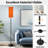  68.5" Standing Floor Lamp Beautiful stone backgrounds Stone surface stone Dimmable Metal Pole Lamp with Linen Lampshade LED Bulb Included