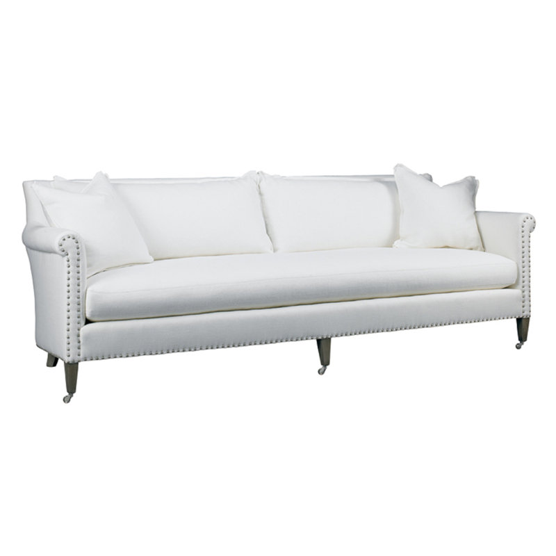 Paris 97" Rolled Arm Sofa, Affinity White