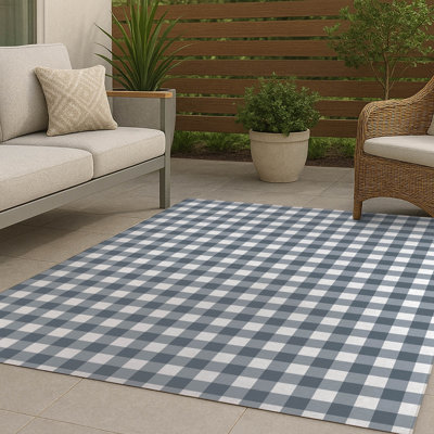 Tapis d'extérieur antidérapant Proper Gingham