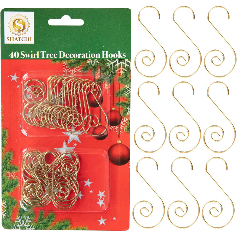 35cm PVC No Holiday Shaped Ornament, Gold