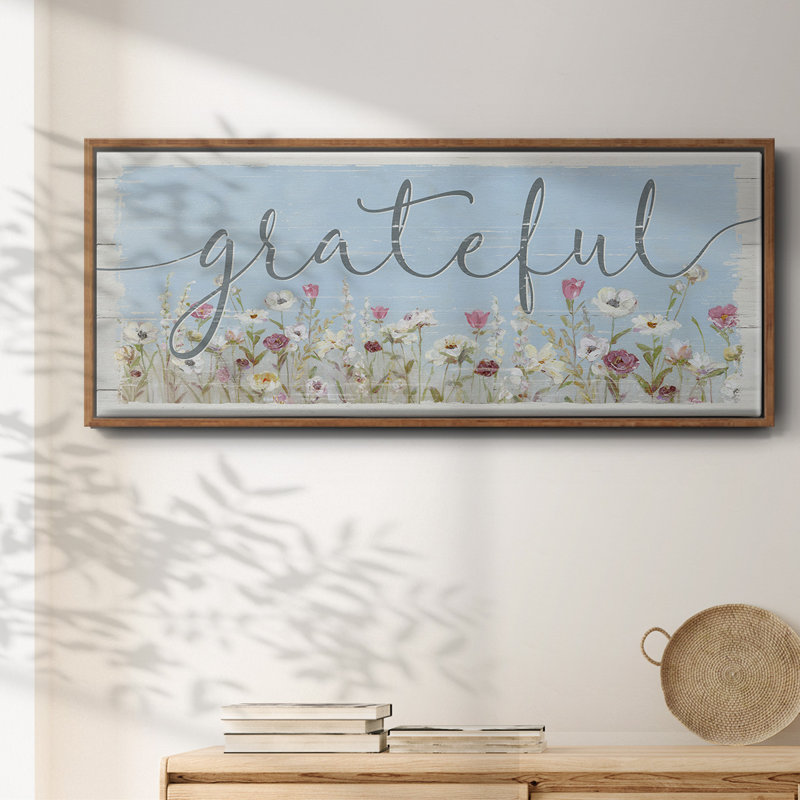 «Bloomin Around Grateful», toile encadrée, H 8 po x l 20 po