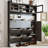 Large Hallway Tree, Multifunctional Shoe Cabinet With Storage Shelves And 6 Flip-top Drawers, With Tempered Glass Doors, Hallway Cabinet With 4 Hooks-1226155041