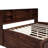 Antique Brown Wooden Captain Bed With Storage, 4 Drawers, 2 Cabinets In Full Size Storage Drawer, Cabinet And Built-In Shelving Brownish Tone