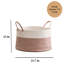 Panier à linge rond en coton - 21,7 po x 21,7 po x 13 po-106776506