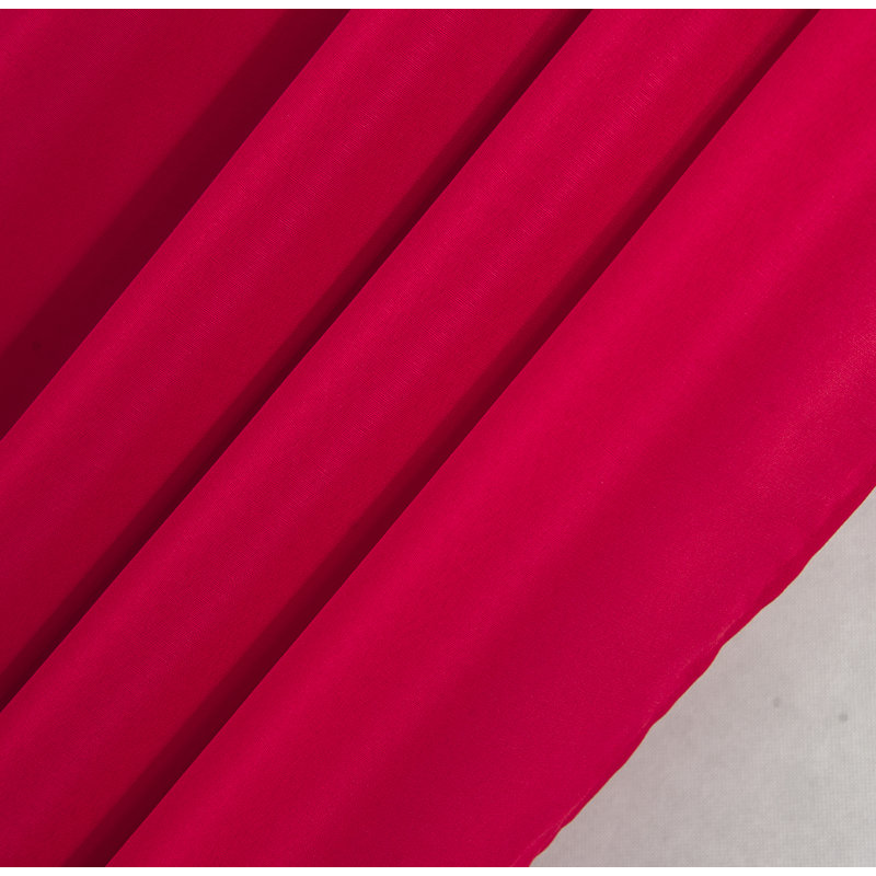 Gilbert Semi Sheer Curtain Single Panel, Red