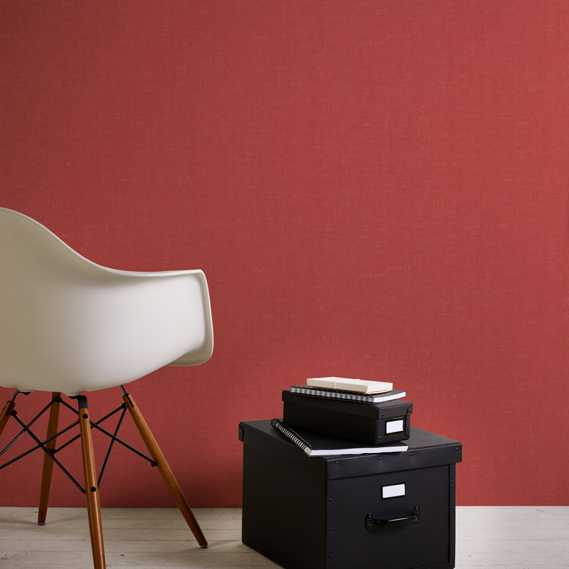 Rouleau de papier peint texturé L 32,97 pi x l 20,87 po Fusion, Rouge