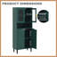Grande armoire de rangement avec 2 portes vitrées et 2 portes-1952274556