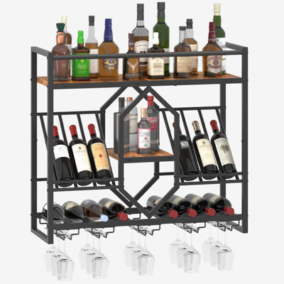 Wine Bottle & Glass Rack