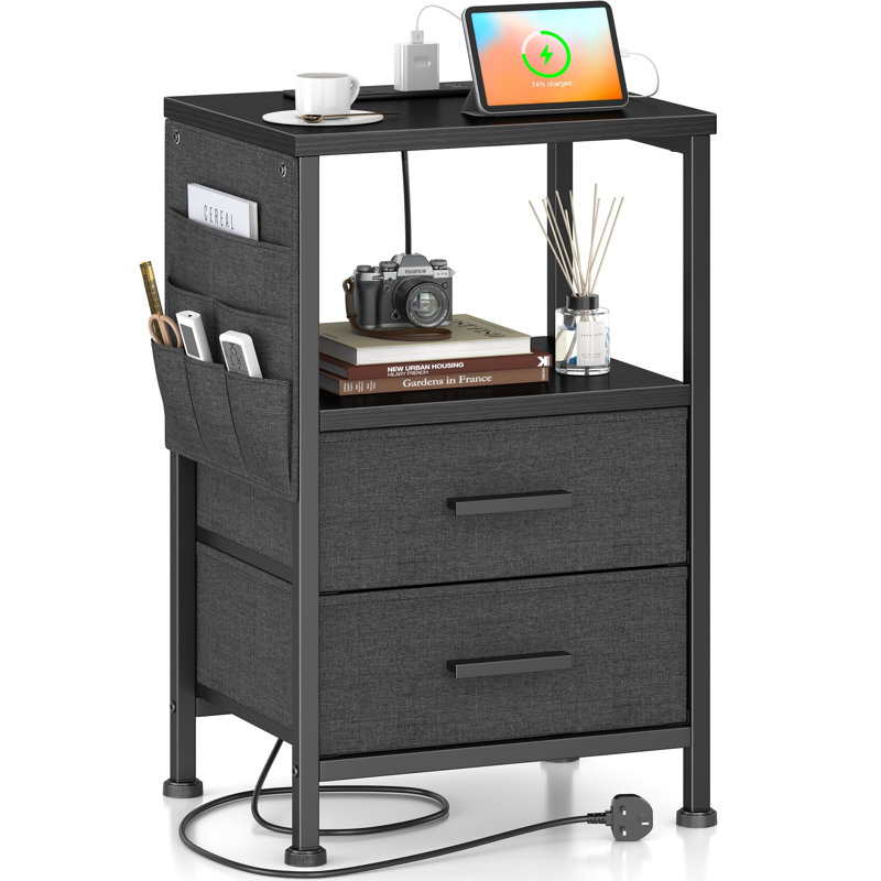Nayeb 10cm W Metal Bedside Table