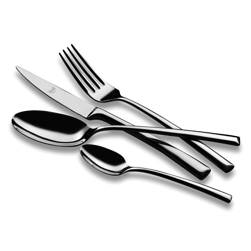 Lorena Elegance 24-Piece Polished Stainless Steel Flatware Set