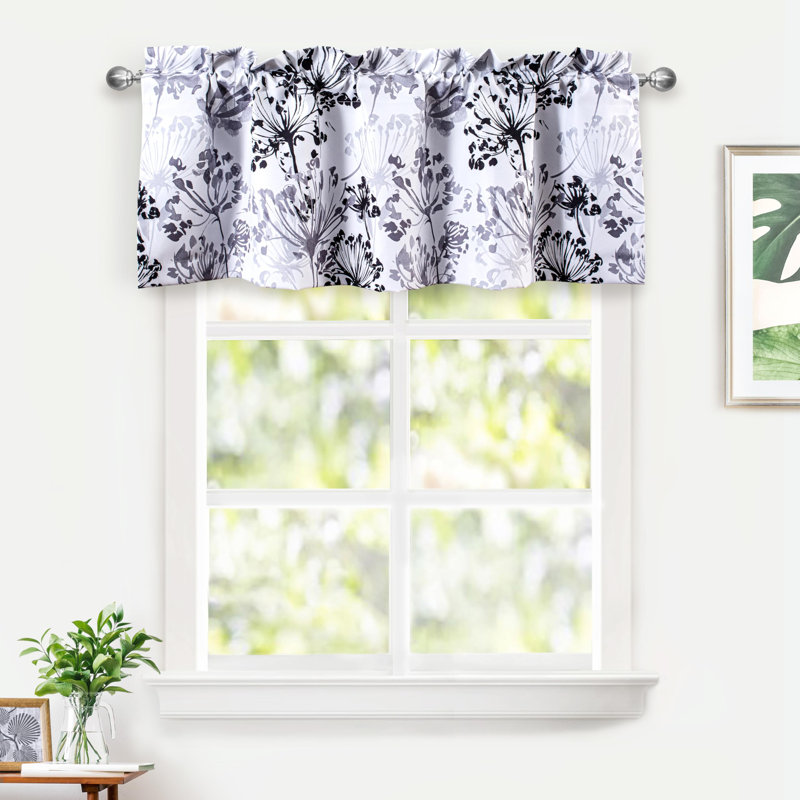 Cantonnière de cuisine sur mesure de 52 po Beisly, gris, L 52 po x L 18 po