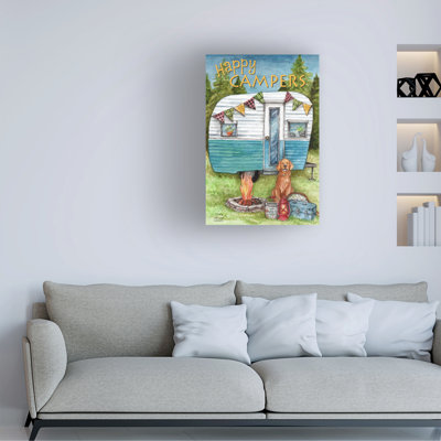 Melinda Hipsher Dog Happy Campers Canvas Art
