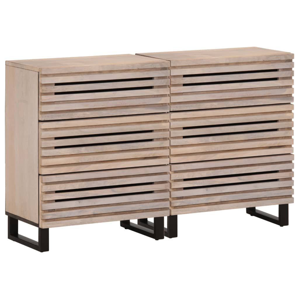 Vidaxl Sideboard 2 Stk. 60X34x75 Cm Massivholz Mango