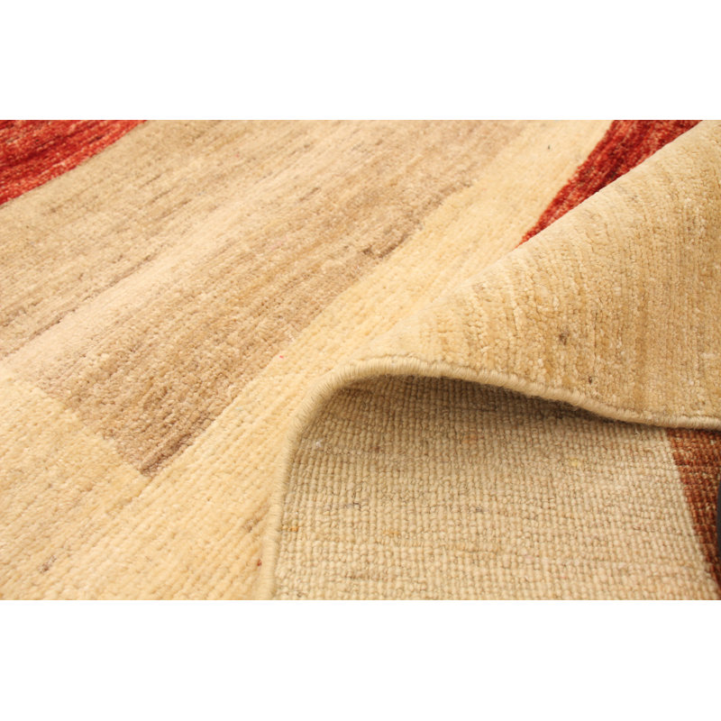 Tapis en laine à la main one-of-kind-noué la 2010 de crème ziegler 4 pi 10 po x 6 pi Ermont