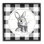 Dessin de lapin de Pâques détaillé, bordure à carreaux printanière noire, estampe numérique de Jennifer Pugh