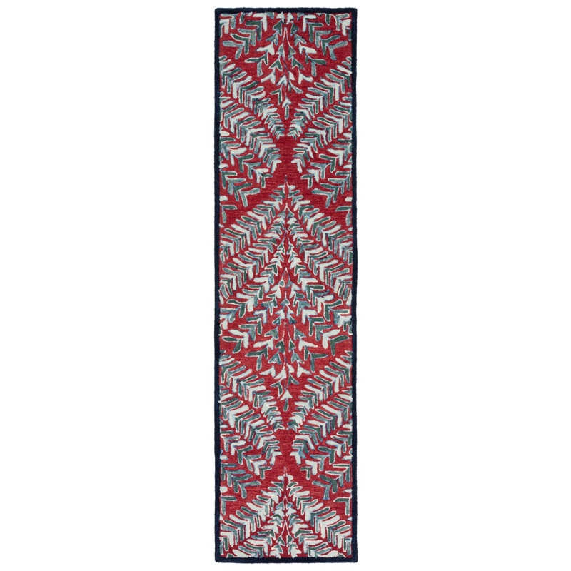 Chaitra Hand Tufted Wool Floral Rug, Runner 2'3" x 9'