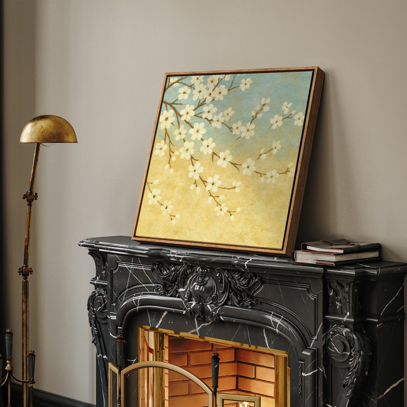 Art mural encadré abstrait rétro antique classique pour chambre à coucher, H 24 po x l 24 po, Naturel