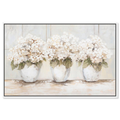 Hydrangea Trio Canvas Farmhouse Classic by Art Remedy