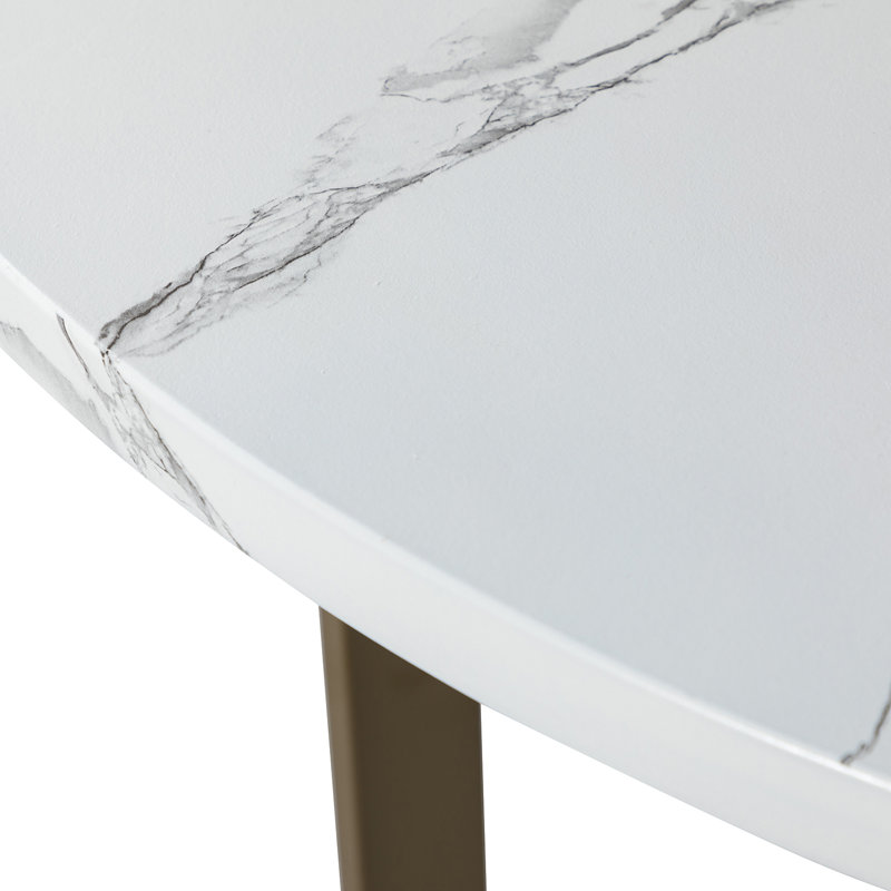 Ensemble repas pour 4 personnes Asiel, Blanc / gris, Gris/noir