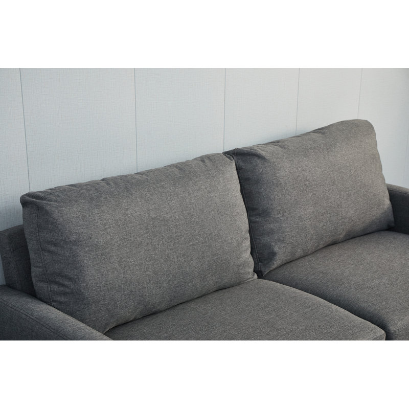 Seaddon Square Arm Sofa, Light Gray Linen Blend, 35" H x 70" W x 32" D