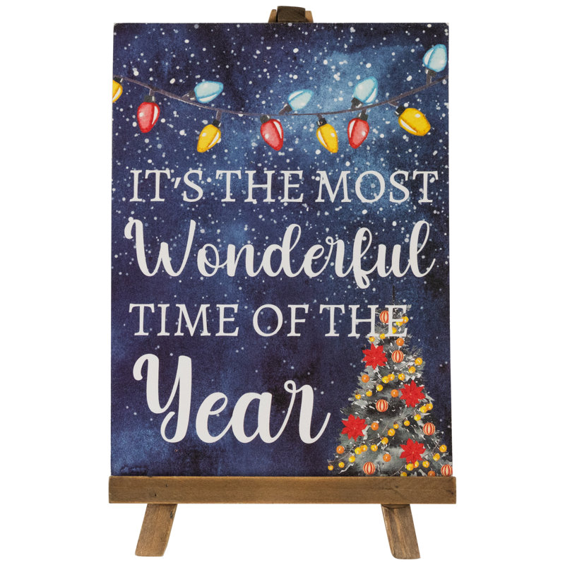 It's The Most Wonderful Time Of The Year Christmas Sign - 9.25"