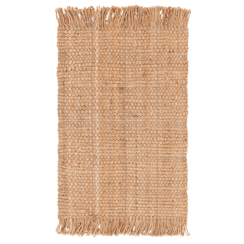 Natural Fiber 602 Hand Woven Jute Geometric Rug, Rectangle 6' x 9'