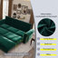 Canapé Chesterfield, canapé-lit gigogne de 93,7 po, canapé-lit convertible 3 en 1 avec garniture cloutée et accoudoirs roulés, canapé-lit multifonctionnel pour salon, chambre à coucher, appartement, bureau-1004846685