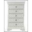 Commode Verona G6700-CH avec accents de lumière DEL et poignées de tiroir chromées, alliant élégance traditionnelle et sophistication moderne-569469690