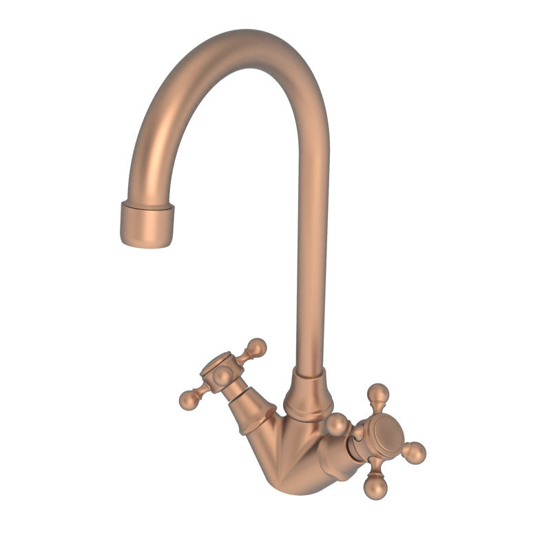 Chesterfield Double Handle Bar Faucet, Antique Copper